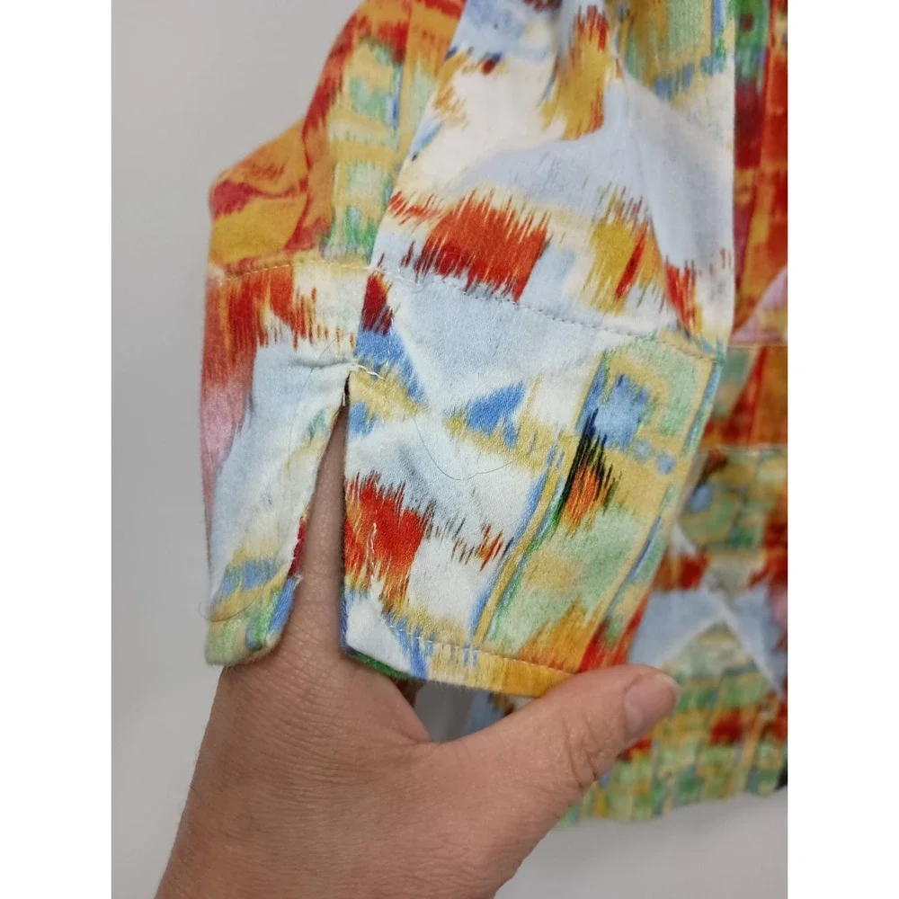 Erin London  Wearable Art Jacket Womens Size‎ 1X Multicolor Abstract Eclectic
